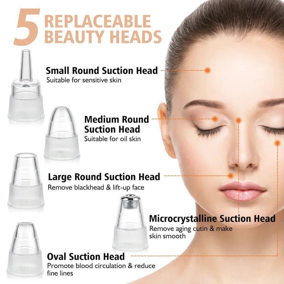 5 in 1 Blackhead Acne Oil Remover Vacuum Suction Face Pore Cleaner Machine