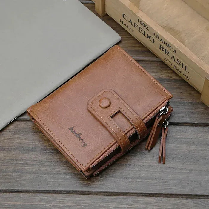 Original Buffalo Leather Trifold Wallet for Men