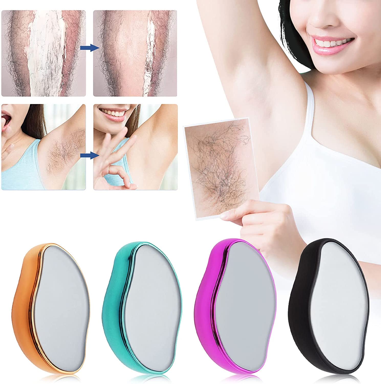 Magic Crystal Hair Remover – Painless Hair Removal for Men & Women (Random Color)