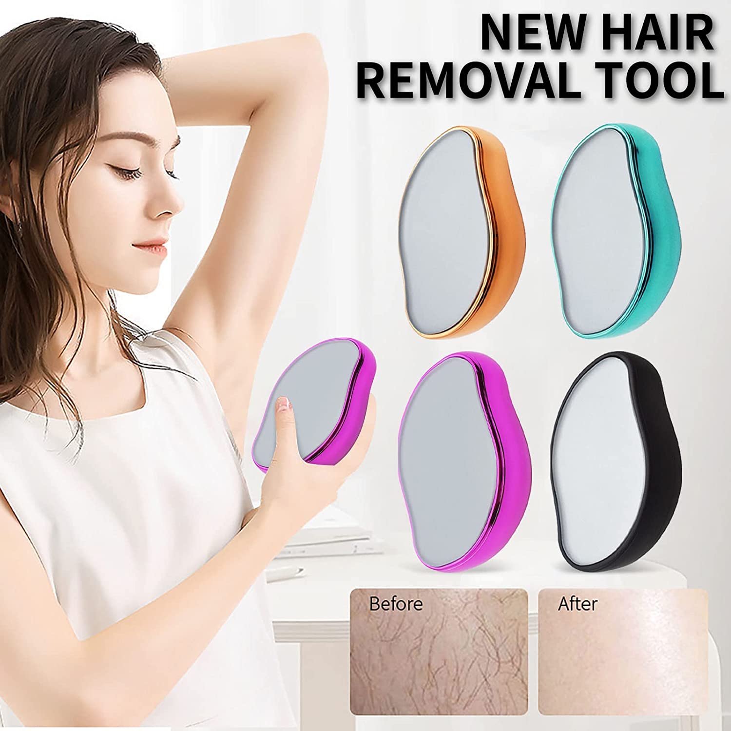 Magic Crystal Hair Remover – Painless Hair Removal for Men & Women (Random Color)