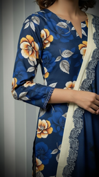 Sapphire Style Digital Printed Khaddar 3 Piece – Unstitched Winter Suit (D-6558)