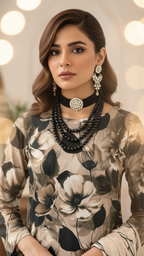 Sapphire Style Digital Printed Khaddar 3 Piece – Unstitched Winter Suit (D-6556)