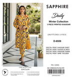 Sapphire Style Digital Printed Khaddar 3 Piece – Unstitched Winter Suit (D-6559)