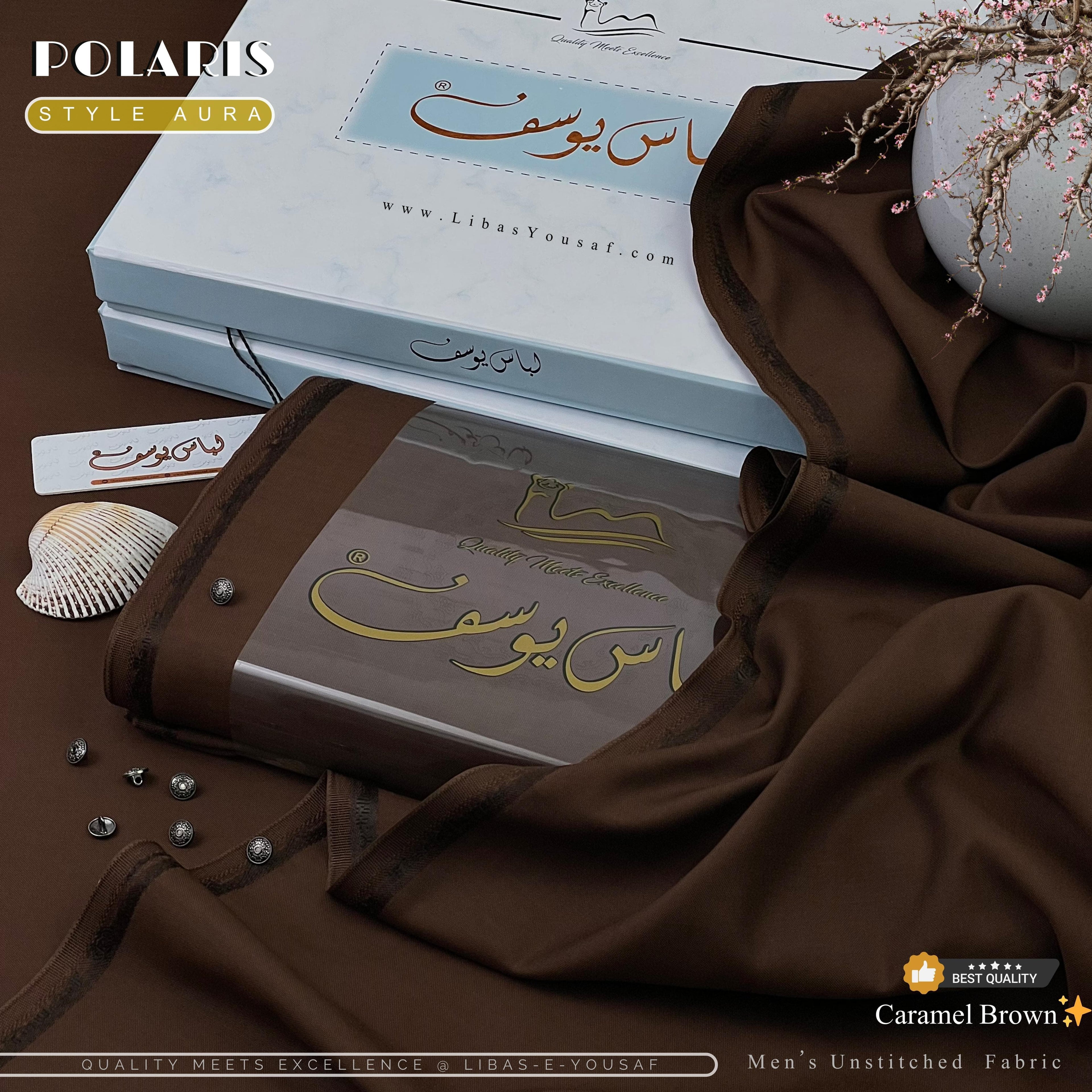 Polaris Style Aura by Libas-e-Yousaf | Premium Men’s Unstitched Fabric