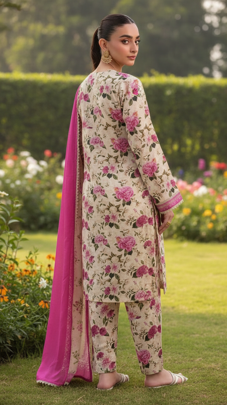 Premium Khaddar 3 Piece Suit Unstitched - Ladies Winter Collection 2025 (D-6469)