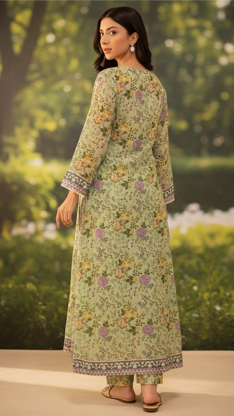 Premium Khaddar 3 Piece Suit Unstitched - Ladies Winter Collection 2025 (D-6490)