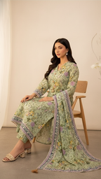 Premium Khaddar 3 Piece Suit Unstitched - Ladies Winter Collection 2025 (D-6490)