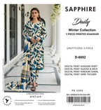 Sapphire Style Digital Printed Khaddar 3 Piece – Unstitched Winter Suit D-6552