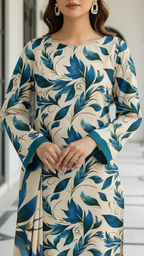 Sapphire Style Digital Printed Khaddar 3 Piece – Unstitched Winter Suit D-6552