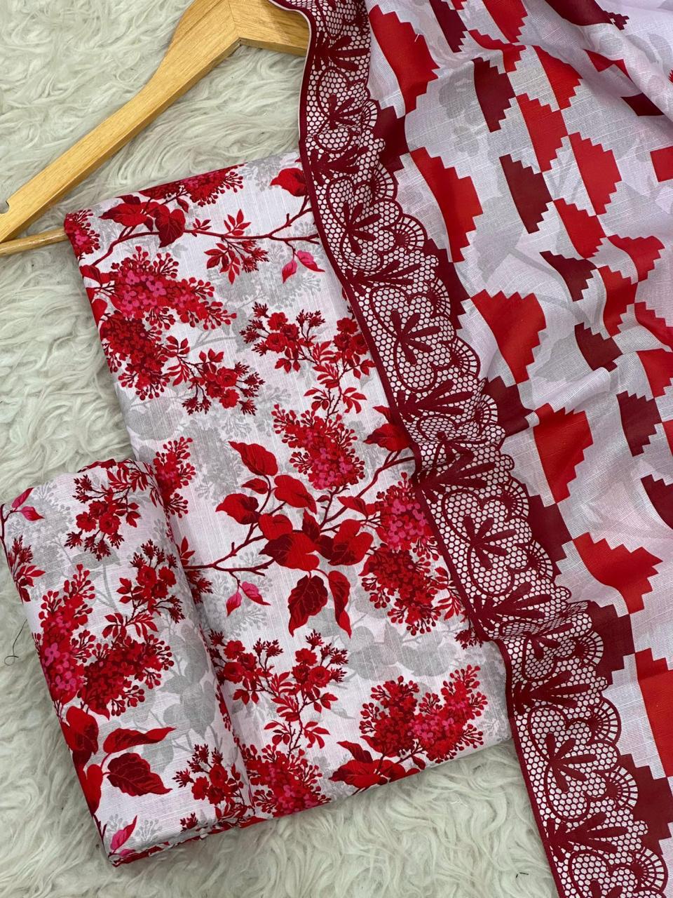 Premium Khaddar 3 Piece Suit Unstitched - Ladies Winter Collection 2025 (D-6464)