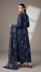 Premium Khaddar 3 Piece Suit Unstitched - Ladies Winter Collection 2025 (D-6468)