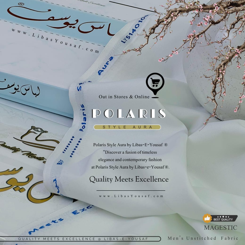 Polaris Style Aura by Libas-e-Yousaf | Premium Men’s Unstitched Fabric
