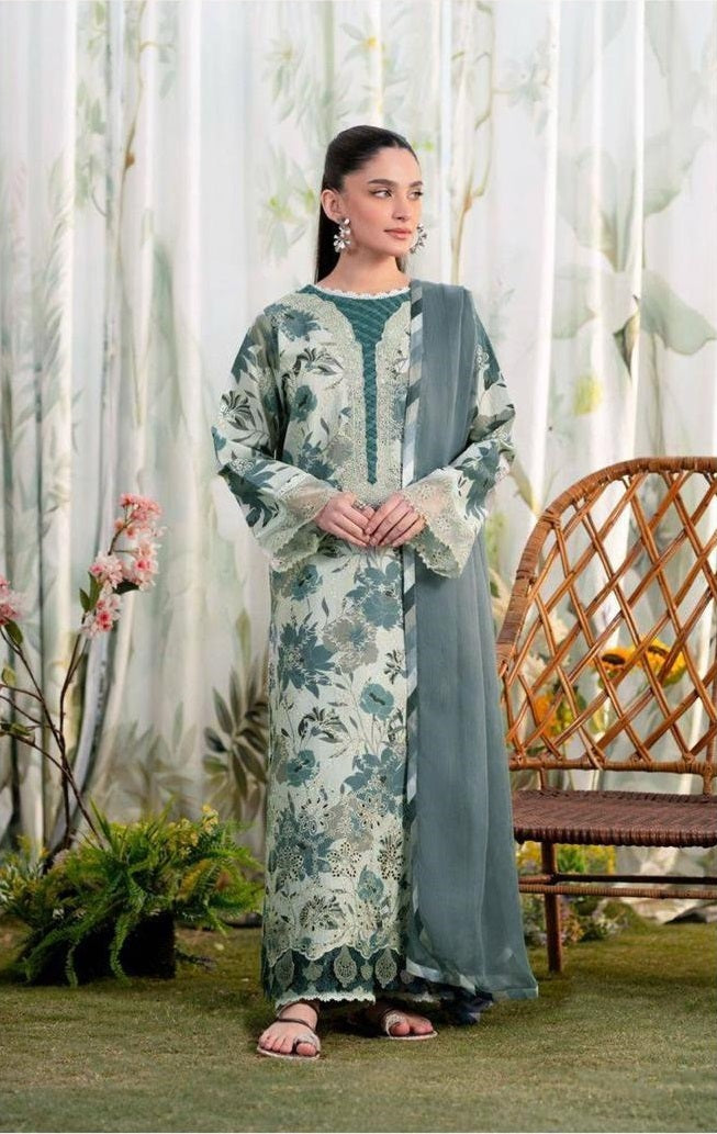 Premium Khaddar 3 Piece Suit Unstitched - Ladies Winter Collection 2025 (D-6462)
