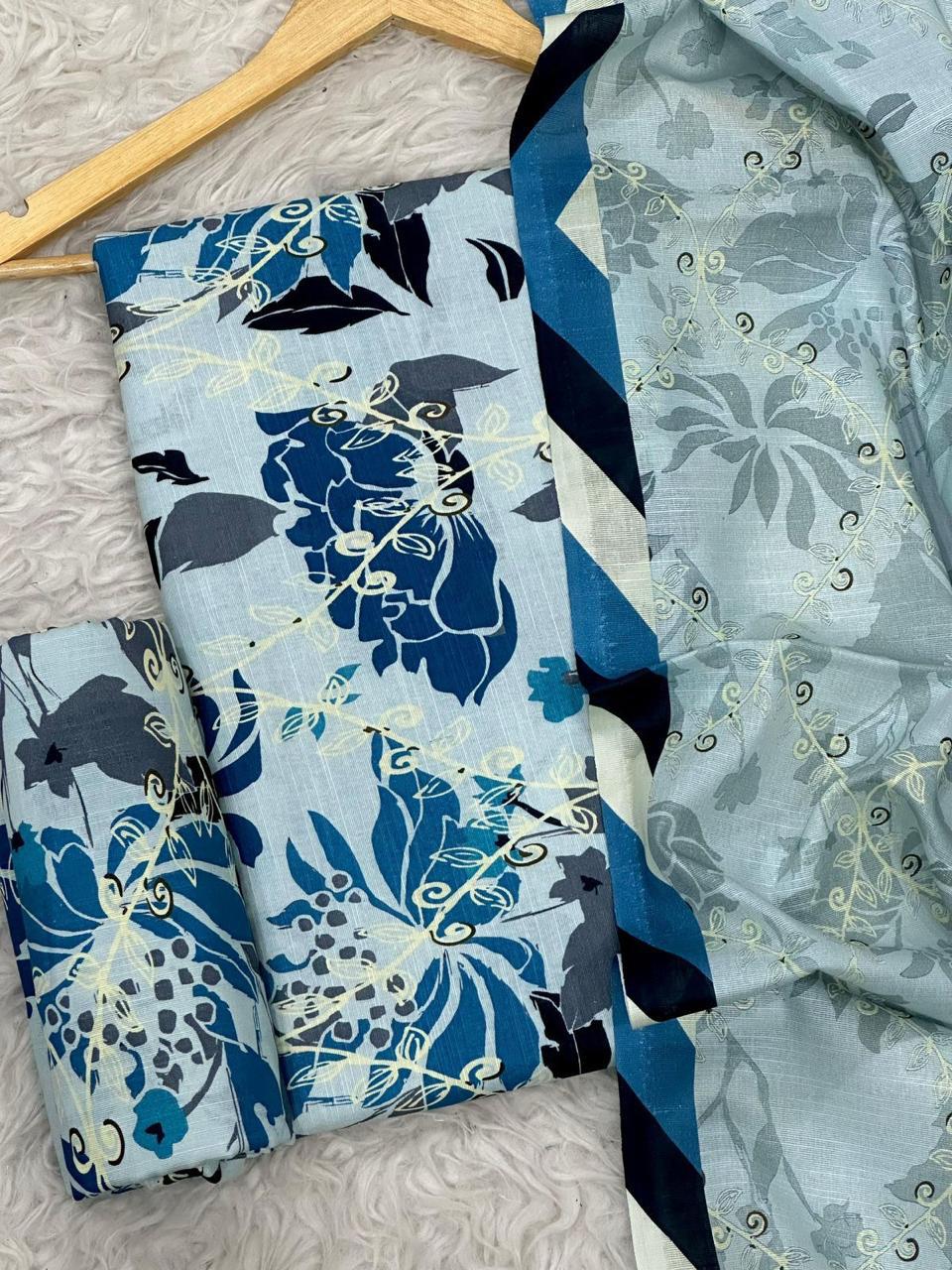 Premium Khaddar 3 Piece Suit Unstitched - Ladies Winter Collection 2025 (D-6462)