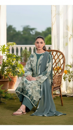 Premium Khaddar 3 Piece Suit Unstitched - Ladies Winter Collection 2025 (D-6462)