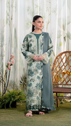 Premium Khaddar 3 Piece Suit Unstitched - Ladies Winter Collection 2025 (D-6462)