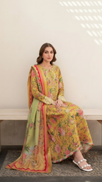 Premium Khaddar 3 Piece Suit Unstitched - Ladies Winter Collection 2025 (D-6465)