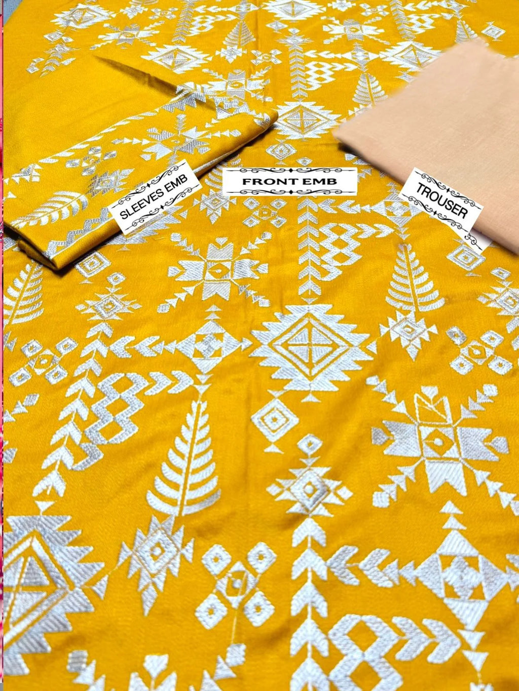 Limelight 2PC Casual Winter Collection – Embroidered Dhank Suit for Women