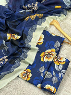 Sapphire Style Digital Printed Khaddar 3 Piece – Unstitched Winter Suit (D-6558)