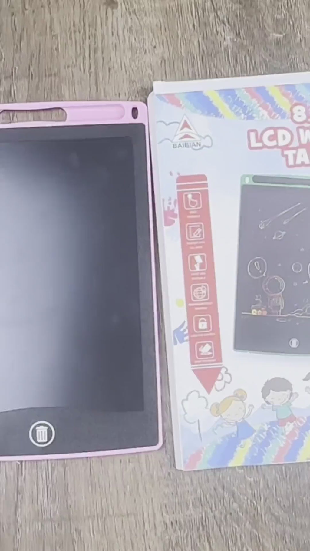 LCD Writing Tablet for Kids – Digital Drawing Pad with Erasable Screen (Random Color)