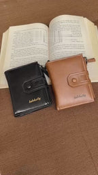 Original Buffalo Leather Trifold Wallet for Men