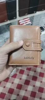 Original Buffalo Leather Trifold Wallet for Men